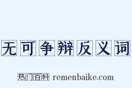 无可争辩反义词是什么意思的图片
